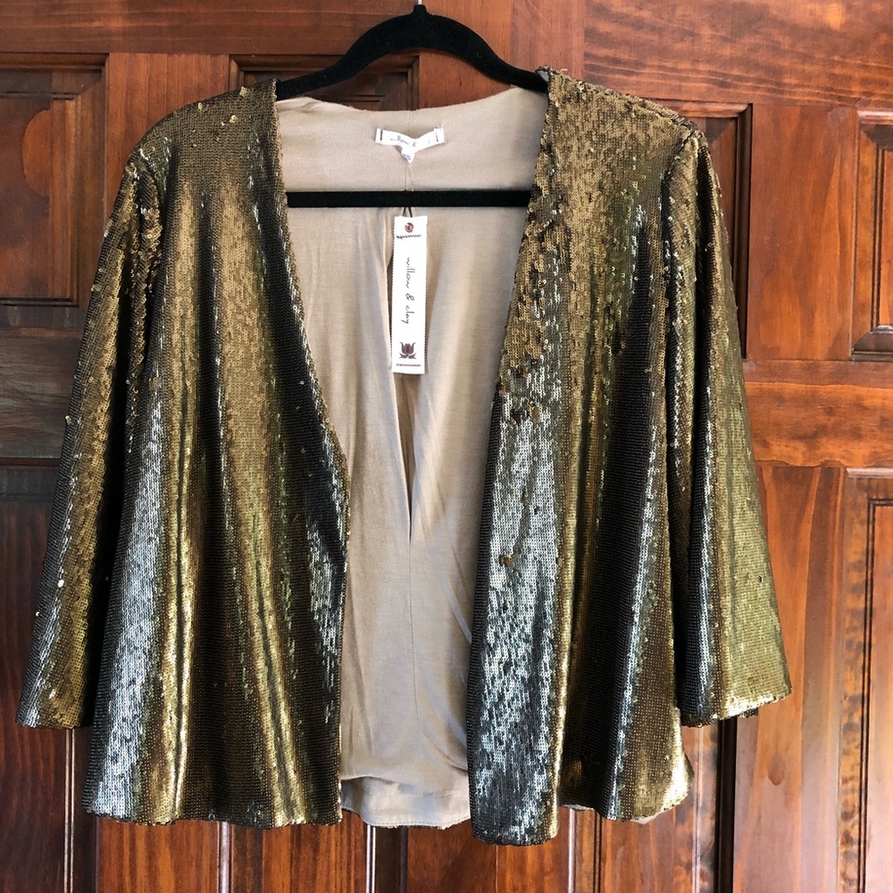 Willow and Clay Gold sequin jacket